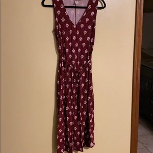 Small maternity red flower dress